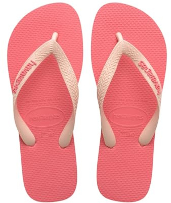 Havaianas - Top Logo Pop Up, Infradito Comode, Eleganti E Versatili, Basate Sul Modello Top, Strisce Con Logo Appariscente, Suola Antiscivolo, Unisex Adulti, Pink Porcelain, 37/38 EU