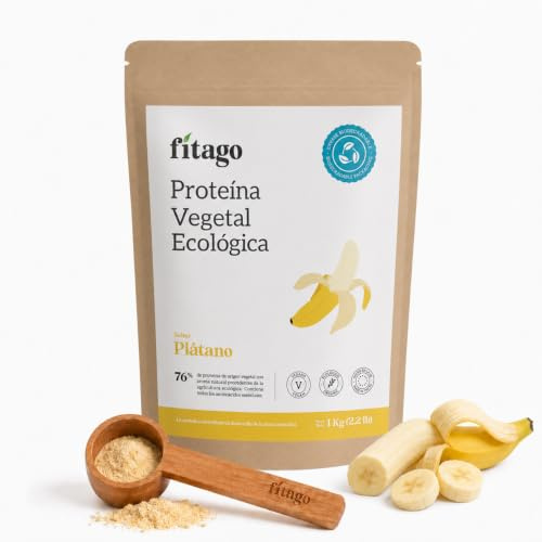 Proteina Vegana Ecologica en Polvo, 1kg | 76% Proteina Vegetal de Plátano