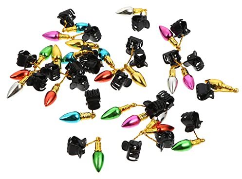 Cabilock 24piezas Adornos Para Barba Navideños Campanas Para Barba Accesorios De Navidad