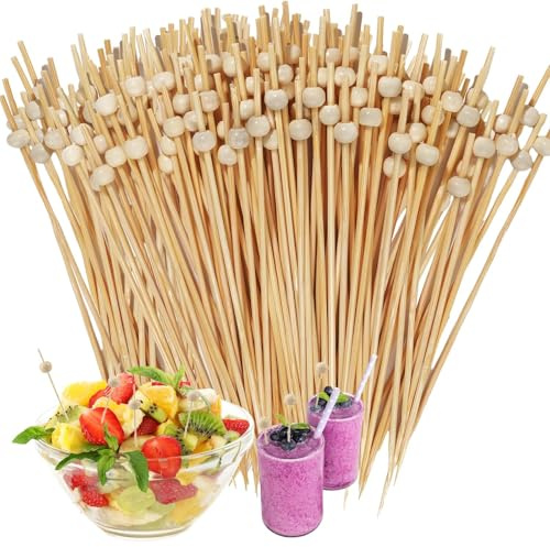 200 Stück Cocktail Zubehör 12cm Spieße Fingerfood,Cocktailspieße Fingerfood Spieße für Sommer Party Hochzeitsfeier,Spiesse für Snacks Fingerfood Cocktailspieße Weihnachten für Geburtstagsfeiern