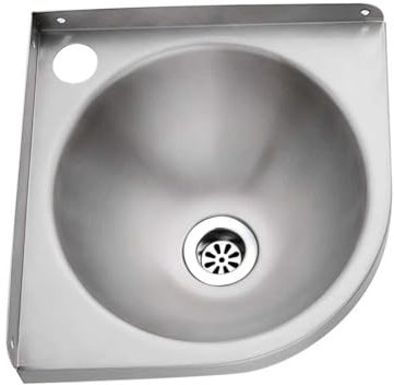 Spülbecken aus Edelstahl, Eckspüle, Wandmontage, Handwaschbecken, kleines Handwaschbecken für Restaurants, Geschäfte, Bars, Zuhause