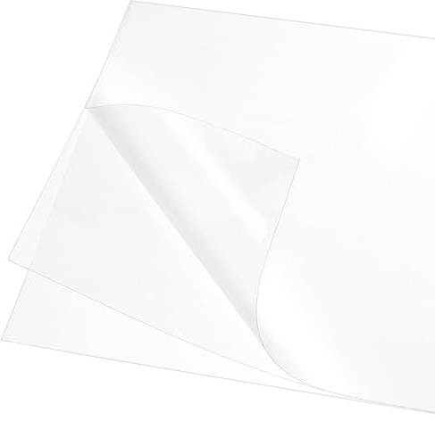 BENECREAT 80 feuille Adhésive Double Face en PET Papier Adhésif Transparent pour Scrapbooking Albums Photo Décoration D'Intérieur 21x10cm