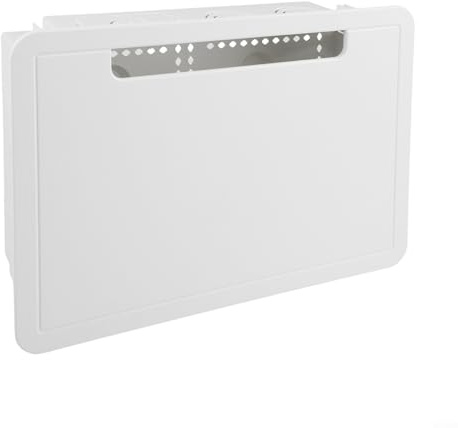 In-Wall Enclosure, Plastic White TV Media Boxes Cable Management Kit 9 Inch TV Outlet & Network Storage Box WiFi-Friendly