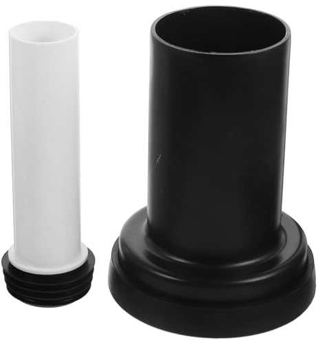 Operitacx Tubo Di Scarico Wc Dritto Allungato Per Scarico a Parete, Accessorio Wc Anti-perdite e Anti-intasamento, Facile Installazione Per Bagno, Set 2 Pezzi