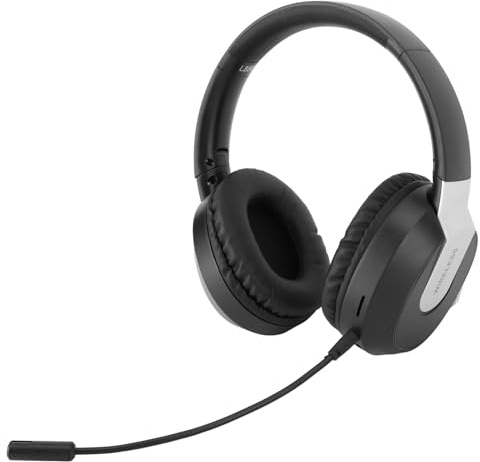 Sxhlseller Cuffie da Gioco Wireless, Cuffie Pieghevoli con Cancellazione del Rumore con Microfono Staccabile, per PC Telefono Cellulare Gioco Multipiattaforma (BLACK)