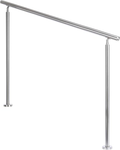 INMOZATA Stair Handrail for Outdoor Steps, 120CM Safety Rail with Mounting Fittings, Stainless Steel Banister Railing for Outdoor Stairs