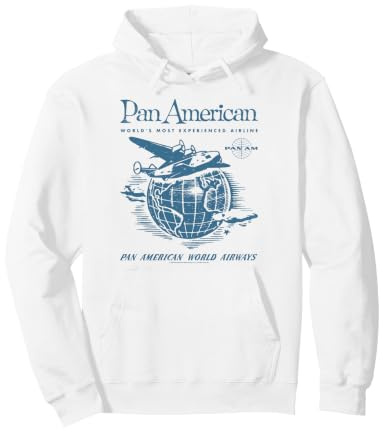 Pan Am World Airways Around the Globe Vintage Advertisement Pullover Hoodie