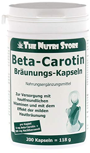 Carotin Bräunungskapseln 200 Stk. -Zur Versorgung mit hautfreundlichen Vitaminen und mit dem Effekt der milden Hautbräunung