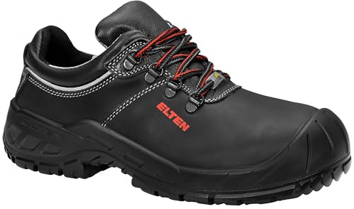 ELTEN Sicherheitsschuhe RENZO XXW Low ESD S3, Herren, Leder, Stahlkappe, leicht, robust, Schwarz, Größe: 47