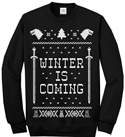 Star and Stripes BLACK Games of thrones Ugly Sweater LONG SLEEVE sweatshirts Funny Christmas BLACK Large