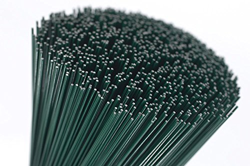 (250x0.7) 250g green lacquered (300 Wires) 10 Florists Thin Stub Wire 22 Gauge