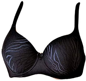 Selene, Sujetador Reductor para Mujer con Aro Anti-Molestia y Banda Elástica, Copas Preformadas en Tul, Colección Norma, Color Negro, Talla 90C
