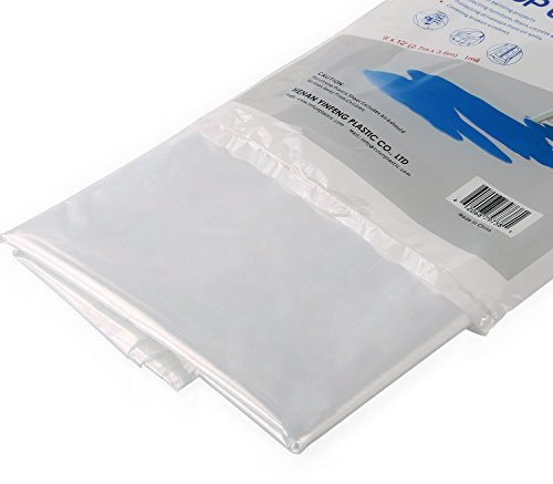 TopSoon Heavy Duty Thickened Plastic Decorative Dust Shield Large 9 ft x12 ft transparent waterproof oilcloth cover Decorative Dust Shield for Paint and Waterproof Plastic Sheets for Covering