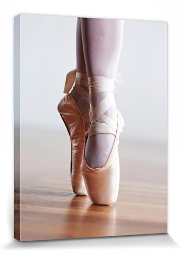 1art1 Ballett Poster Spitzenschuhe, Relevé Bilder Leinwand-Bild Auf Keilrahmen | XXL-Wandbild Poster Kunstdruck Als Leinwandbild 40x30 cm