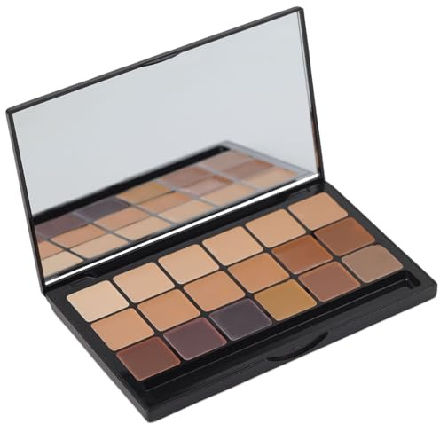Ultra HD Cream Foundation Palette | Easy-to-use 18 Shade Makeup Palette of Neutral Undertone Compact Foundation Cream | Glamour Crème™ Ultra HD Makeup Super Palette by Graftobian