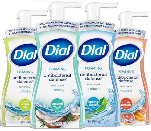 Dial Complete Foaming Anti-Bacterial Hand Wash Variety 4-Pack - Assorted Scents. 7.5 Oz Each
