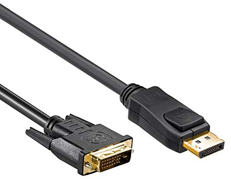 PerfectHD DisplayPort auf DVI Kabel | 4K Ultra HD 2160p | Full HD 1080p | DisplayPort-Stecker auf DVI Stecker | TV PC Laptop Monitor Beamer Grafikkarte | 1 Meter