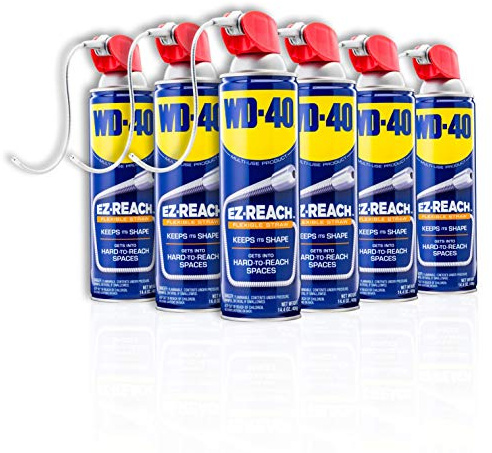 WD-40 Original Formula, Multi-Use Product, EZ-REACH Flexible Straw, 14.4 OZ [6-Pack]