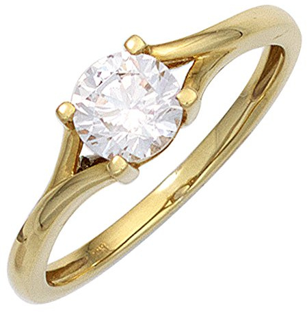 Jobo Damen-Ring aus 8 Karat 333 Gold mit Zirkonia Größe 52