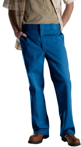 Dickies Slim raka arbetsbyxor för män, sportbyxor, mörk marinblå, 34W x 34L