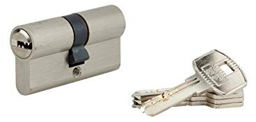 Cilindro europeo a doppia entrata, 30x30mm, nichel, 4 chiavi reversibili - Serrurerie de Picardie