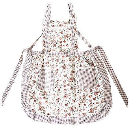 TRIXES Blumen-Schürze mit Taschen – Rüschenschürze für Kinder