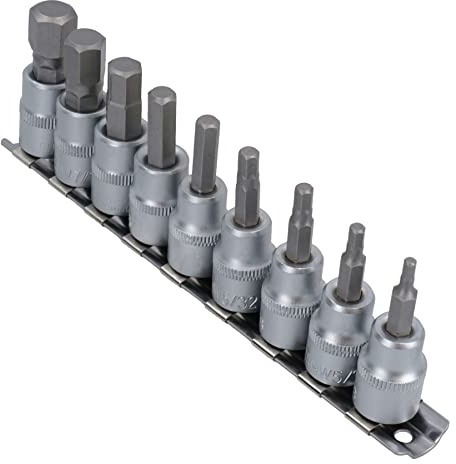 AB Tools AF Allen/Alan/Allan/Hex Key Socket/Bit Set 3/8inch Drive Imperial TE077