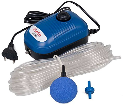 OSAGA MK-Serie Teich- und Aquariumbelüfter - Set mit regelbarer Luftpumpe, komplett Set (Set MK-9501)