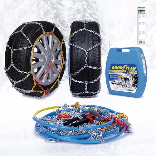 Goodyear 77934 Schneeketten 12 mm für SUV, Lieferwagen und Wohnmobil mit Selbstspannsystem, Größe 240