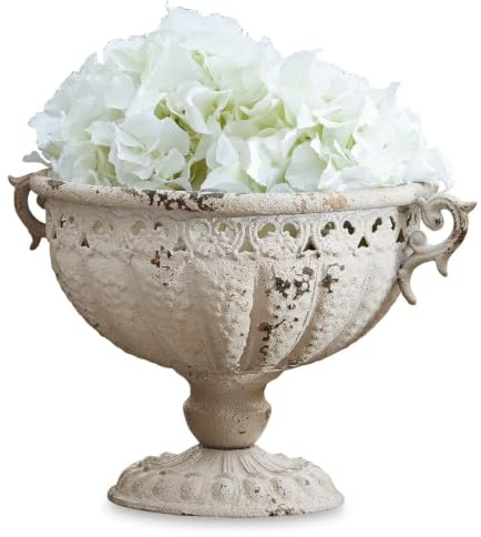 Loberon Amphore Vescemont, Patina Wirkt Authentisch Antik, Kunstvoll Verziert, Dekoration, Wohn-Accessoire, Blumengefäß, Blumenvase, Eisen, antikcreme