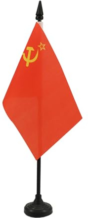 AZ FLAG Bordsflagga Sovjetunionen 15x10 cm 100D Polyester Plastfot