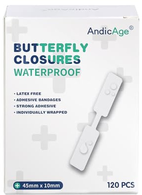 120PCs Waterproof Butterfly Adhesive Closure Strips Wound Bandages for Small Wound