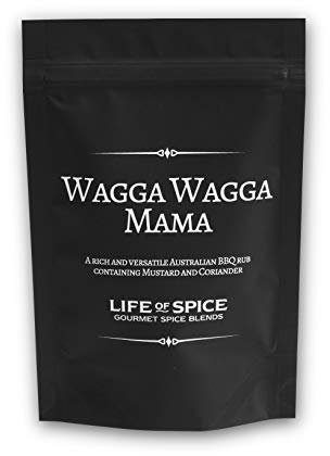 Life of Spice Wagga Wagga Mama Aussie Rub | All Purpose Spice Rub for Meat, Fish, Prawns and Veg | 60 g Pack with Recipe Card | Paprika, Mustard, Coriander and Thyme | Superb Aussie Barbecue Rub