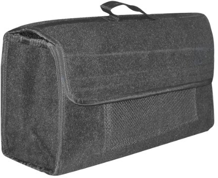Eufab 21023 Kofferraumtasche, Nadelfilz 50 x 15 x 22 cm, Anthrazit, Klettverschluss