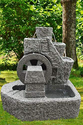 Granitbrunnen 'Mühlrad' groß