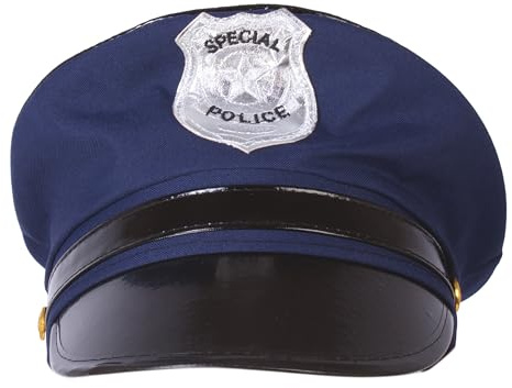 P 'tit Clown Kappe Polizist Erwachsene - Kostümzubehör für Ordnungshüter - Polizist, FBI - Perfekt für Karneval, Kostümpartys und Themenveranstaltungen