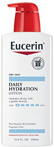 Eucerin Loción hidratante diaria – Loción corporal ligera para piel seca – 16,9 onzas