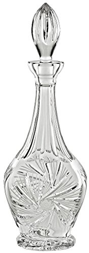 Karaffe Dekanter Dekaner Dekanflasche Dekaner Dekankaraffe Whiskeykaraffe Likörkaraffe Schleuderstern Transparent 1.100 ml H 39 cm Kristallglas