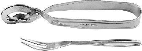 Weis Posate per lumache, Acciaio Inox, Argento, 13.5 x 5 x 3 cm