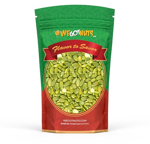 We Got Nuts Pumpkin Seeds Healthy Snacks 5Lbs (80oz) Bag | Raw Pepitas No Preservatives Added, 100% Natural With No Shell | For Baking, Salad Toppings, Cereal, Roasting | Low Calorie Nuts,