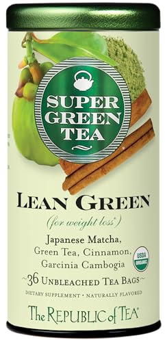 The Republic of Tea SuperGreen Organic Lean Green Tea, 36 Count