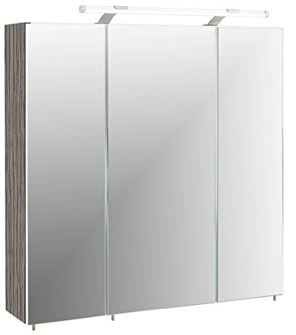 Schildmeyer Spiegelschrank 133076 Trient, 70.0 x 16.0 x 75.0 cm, esche grau Dekor