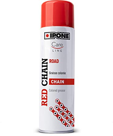 IPONE - Motorrad-Kettenfett - Farbe: Rot – Korrosionsschutzformel - wasserfest - 250 ml