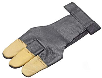 elToro Traditioneller Schießhandschuh Tiger – weicher Lederhandschuh XXL | für Bogenschützen – mit Klettverschluss – idealer Fingerschutz für Recurve- & Langbögen – Größe