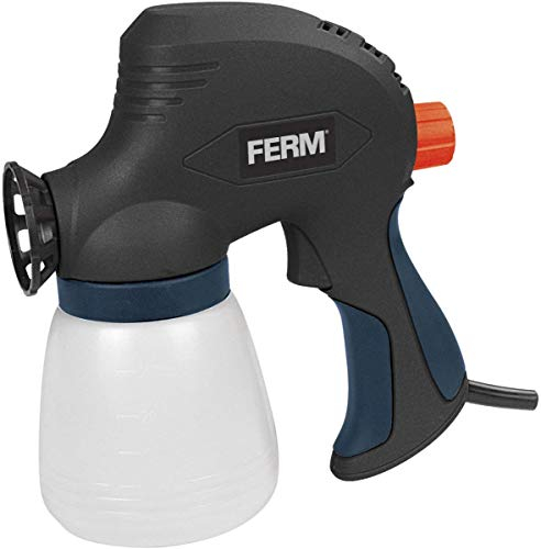 FERM Pistola a spruzzo 110W per verniciatura. Spruzzatore elettrico con cavo da 3 metri. Contenitore vernice da 800 ml