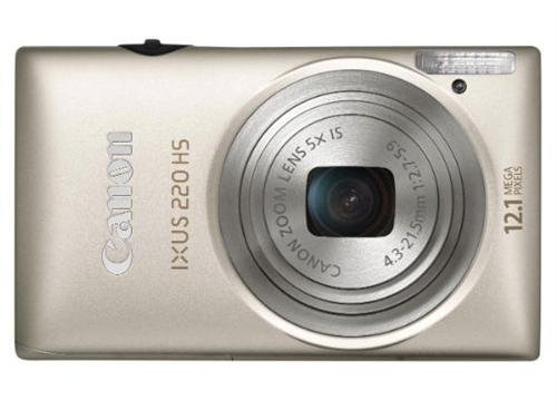 Canon IXUS 220 HS Cámara Digital (12 megapíxeles, óptico de 5. Zoom, Pantalla de 6,9 cm (2,7), Full HD, estabilizador de Imagen)