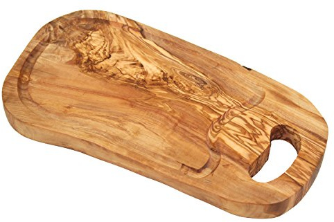 D.O.M. - Tabla para carne (38 cm, madera de olivo, con surco y agarre)