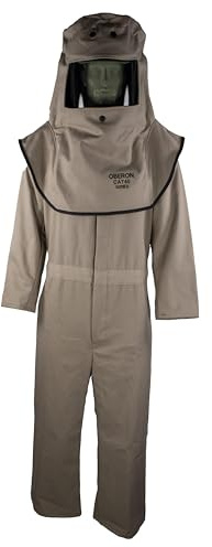 OBERON Arc Flash Coverall Suit - 40 Cal - Includes Hood and Coveralls - CAT SERIES