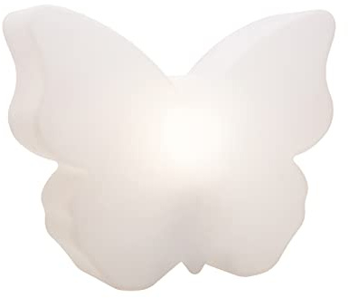8 seasons design Shining Butterfly LED Deko-Lampe Schmetterling 40 cm (Weiß), mit Farbwechsler (15 Farben), inkl. Leuchtmittel, Tischlampe, Kinderzimmerlampe, Outdoor & Indoor
