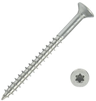 500 Stück Edelstahl-Schrauben 3x35 mm Teilgewinde Torx - Spanplattenschrauben mit Senkkopf - Holzschrauben/Holzbauschrauben - Werkstoff A2 VA V2A - Edelstahlschrauben/Universalschrauben TX10